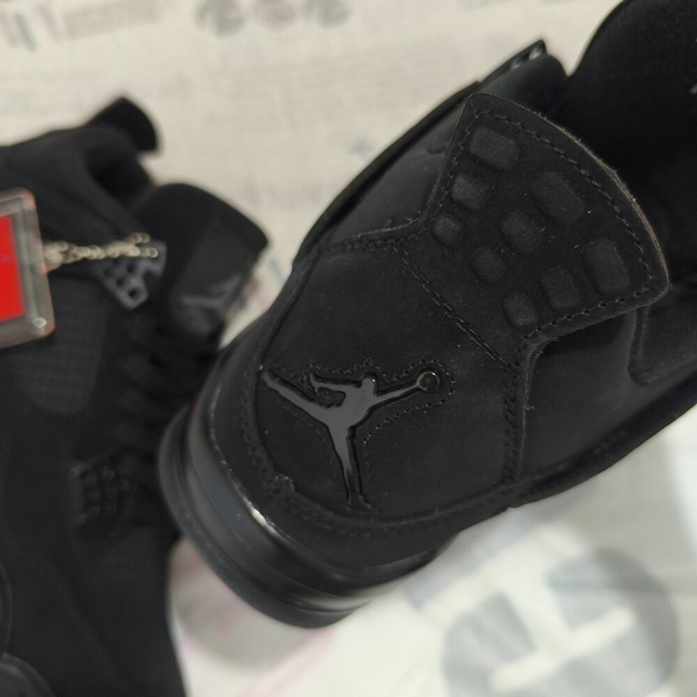 Jordan 4 All Black Basketball Shoes - Picture 8 of 10